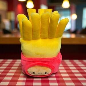 Smoko Tayto French Fries Plush Diner Potato Mini Mochi Pillow Kawaii Decor 6.5"